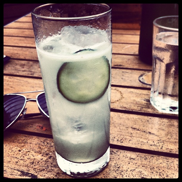 Cool as a cucumber in a glass of gin.